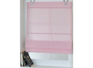 4016478986247 - Raffrollo KUTTI Kessy Bessy Gr 4 lila (mauve) B100cm H140cm Obermaterial 65% Baumwolle 35% Polyester Raffrollos halbtransparent Baumwolle Polyester Hakenaufhängung