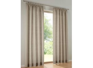 4016478988968 - Vorhang HEINE HOME Gardinen Gr 225 cm Multifunktionsband 135 cm beige (natur) Halbtransparente Gardinen