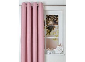 4016478990909 - Vorhang HEINE HOME Gardinen Gr 245 cm Ösen Ösen 140 cm rosa (rose)