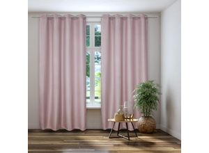 4016478991081 - Vorhang KUTTI Dimout Gr 2 rosa (rose) B140cm H175cm Polyester Gardinen Verdunkelung Thermo isolierend einfarbig