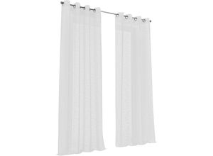 4016478991524 - Vorhang »Celtic« (1 St) Gardine halbtransparent Leinenoptik Effektgarn