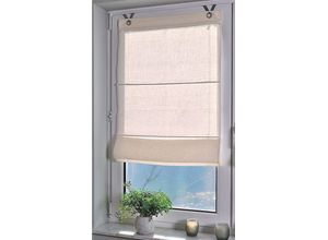 4016478993436 - Raffrollo HEINE HOME Raffrollos Gr 140 cm Ösen 80 cm beige (creme) Raffrollos blickdicht