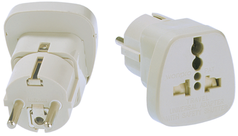 4016514010660 - Netzsteckeradapter - Ausl (w) - Schuko (m) (921000) (921000) - Bachmann