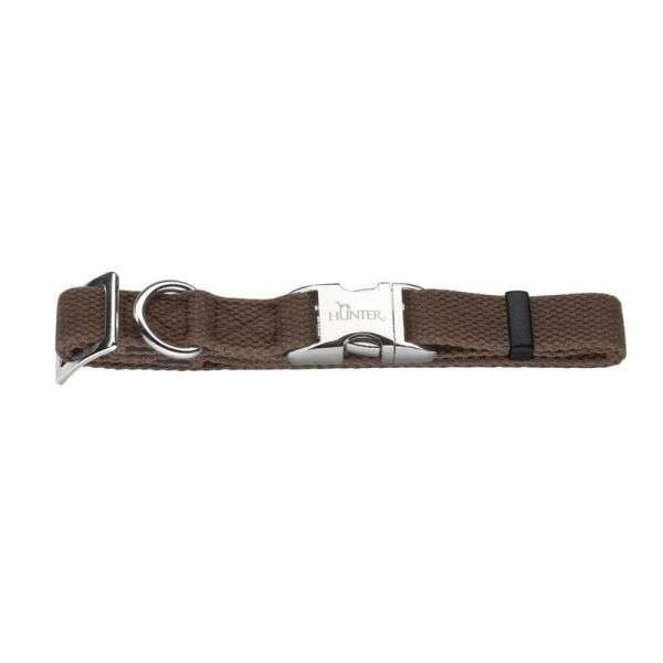 4016739608130 - Hunter Hundehalsband Baumwolle ALU-Strong braun Größe S 15