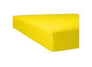 4016765092934 - Wäschefabrik Kneer Ek - Kneer Flausch-Frottee Spannbetttuch für Matratzen bis 22 cm Höhe Qualität 10 Farbe mais 120-130x200 cm