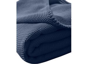 4016765202548 - Tagesdecke KNEER La Diva Tagesdecken Gr B L 220 cm x 240 cm blau (marine) Tagesdecken Tagesdecke aus Waffelpiqué STANDARD 100 by OEKO-TEX zertifiziert