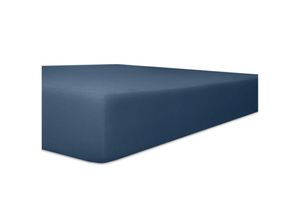 4016765220597 - Wäschefabrik Kneer Ek - Kneer Easy Stretch Spannbetttuch für Matratzen bis 30 cm Höhe Qualität 25 Farbe marine 90 cm x 190 cm