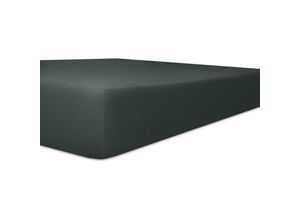 4016765220658 - Wäschefabrik Kneer Ek - Kneer Easy Stretch Spannbetttuch für Matratzen bis 30 cm Höhe Qualität 25 Farbe schwarz 90 cm x 200 cm