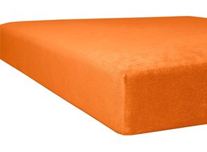 4016765240366 - Spannbettlaken KNEER Flausch-Frottee Laken Gr B L 180-200 cm x 200 cm 1 St Frottee 22 cm 180-200 x 200 cm orange Spannbettlaken flauschig