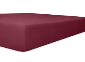 4016765293423 - Spannbettlaken KNEER Easy-Stretch Laken Gr B L 180-200 cm x 200-220 cm 1 St Jersey-Elasthan 30 cm 180-200 x 200-220 cm rot (burgund) Spannbettlaken optimaler Sitz