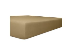 4016765332634 - Wäschefabrik Kneer Ek - Kneer Exclusiv Stretch Spannbetttuch für hohe Matratzen & Wasserbetten Qualität 93 Farbe toffee 90 cm x 190 cm