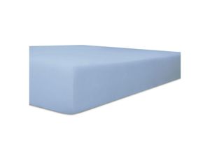 4016765380031 - Wäschefabrik Kneer Ek - Kneer Vario-Stretch Spannbetttuch one für Topper 4-12 cm Höhe Qualität 22 Farbe eisblau 180x200 cm