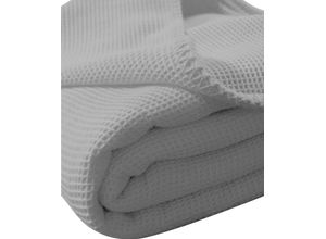 4016765386286 - Tagesdecke KNEER La Diva Tagesdecken Gr B L 220 cm x 240 cm grau (platinfarben) Tagesdecken Tagesdecke aus Waffelpiqué STANDARD 100 by OEKO-TEX zertifiziert