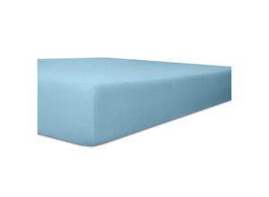 4016765387771 - Kneer Superior-Stretch Spannbetttuch 2N1 mit 2 verschiedenen Liegeflächen Qualität 98 Farbe blau 90x190-100x220 cm