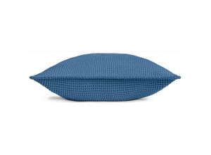 4016765403358 - Kneer la Diva Pique Kissenbezug mit Hotelverschluss Qualität 91 Farbe blau Größe 40x40 cm