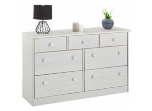 4016787081077 - Sideboard RONDO Kiefer massiv mit 7 Schubladen in weiß