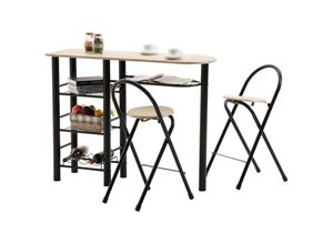 4016787131802 - - Bartisch style mit 2 Stühlen sonoma schwarz