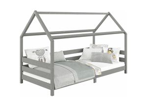 4016787713428 - Hausbett fina in 90 x 200 cm aus massiver Kiefer in grau