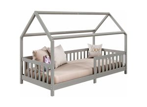 4016787713725 - - Hausbett nina in 90 x 200 aus Kiefer in grau