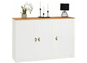 4016787801453 - - Sideboard bolton mit 3 Türen Kiefer in weiß braun