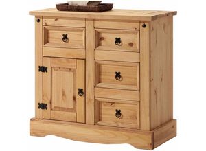 4016787812107 - - Mexico Kommode tequila Kiefer massiv mit 4 Schubladen