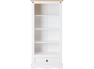 4016787812275 - - Bücherschrank tequila Kiefer massiv weiß braun Mexiko