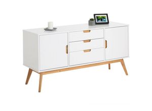 4016787839227 - - Sideboard tivoli 2 Türen 3 Schubladen skandinavisches Design weiß