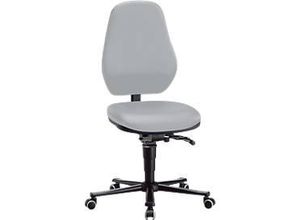 4016849548838 - Labordrehstuhl Basic mit Rollen Kunstleder Stamskin Top grau