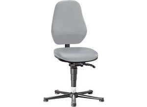 4016849562292 - Labordrehstuhl Basic 9135 mit Gleitern Kunstleder Stamskin Top grau