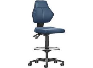 4016849785288 - Arbeitsdrehstuhl Allrounder o Armlehnen Permanentkontakt m Sitz-Stopp-Rollen Kunstleder blau