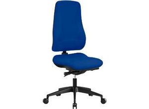 4016849957401 - Bürostuhl LEANOS V KOMFORT Synchronmechanik ohne Armlehnen hohe Rückenlehne Knierolle blau schwarz