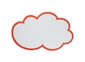 4016946071918 - Große Wolke Moderationskarten 62 x 37 cm Papier Rot Weiß 20 Stück