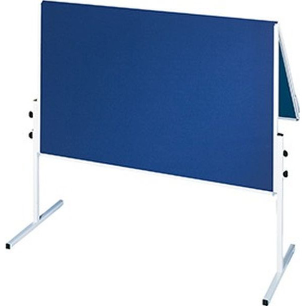 4016946182614 - Moderationstafel CC-UMTF-G 03 120x150cm Filz + Filz (beidseitig) pinnbar klappbar blau + blau