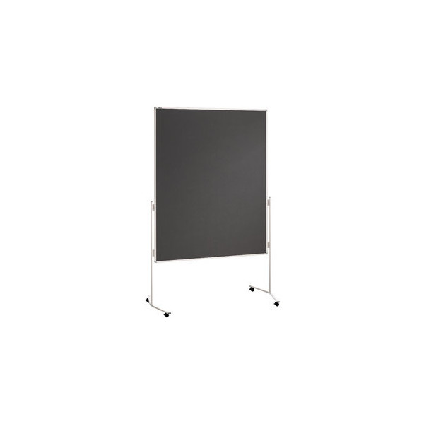 4016946186681 - Moderationstafel Eco ECO-UMTF 12 120x150cm Filz + Filz (beidseitig) pinnbar mit Rollen grau + grau