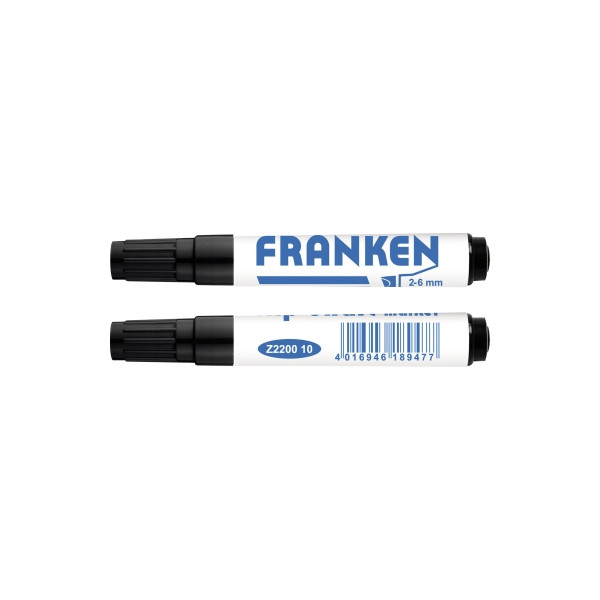 4016946189477 - Flipchartmarker Z2200 10 Stift schwarz 2-6mm Keilspitze 4016946189477 Franken