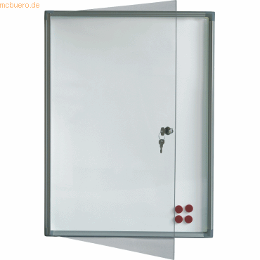 4016946193252 - Schaukasten X-tra Line 3 x A4 extraflach Metallrückwand weiß silber magnetisch 4016946193252 Franken