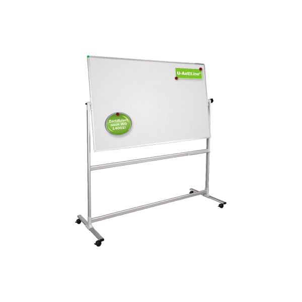 4016946221818 - U-Act!Line Mobiles Whiteboard Magnetisch Lackierter Stahl Doppelseitig 150 (B) x 100 (H) cm