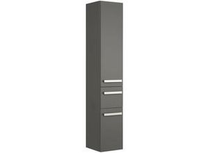 4017026088772 - Hochschrank Fokus 4005 Lack steingrau Hochglanz Breite 30 cm