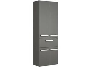 4017026096975 - Hochschrank Fokus 4005 Lack steingrau Hochglanz Breite 60 cm