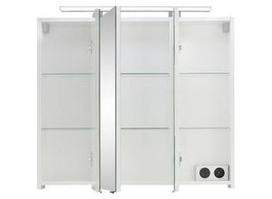 4017026181374 - Spiegelschrank Düsseldorf mit Beleuchtung weiß 80 x 70 cm