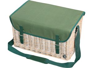 4017166156850 - cilio Picknick-Set Ponza Flechtoptik 4 Personen grün