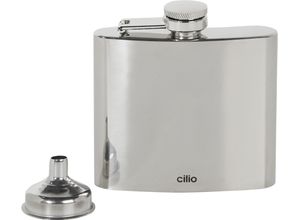 4017166303995 - cilio Taschenflasche 150 ml silber