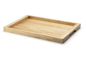 4017167340302 - Tablett CONTINENTA braun (holzfarben) B40cm H4cm L59cm Holzwerkstoff Tabletts Gummibaum