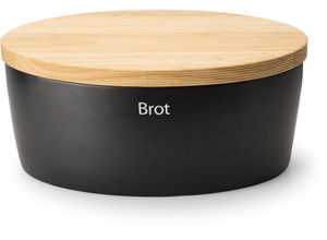 4017167373607 - Brotkasten CONTINENTA schwarz B23cm H155cm L36cm Keramik Lebensmittelaufbewahrungsbehälter Brottopf Keramik oval 4017167373607 - Brotkasten CONTINENTA schwarz B23cm H155cm L36cm Keramik Lebensmittelaufbewahrungsbehälter Brottopf Keramik oval