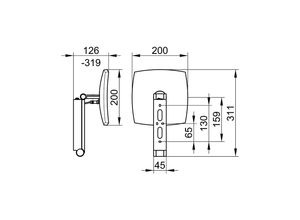 4017214633180 - Keuco iLook-move Kosmetikspiegel rechteckig 5-fach Vergrößerung LED Beleuchtung Wandmodell