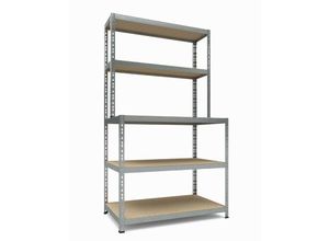 4017239206048 - Schwerlastregal Steckregal 180x100x60 30 3+2cm 175 100kg 5Böden Work System - TKT