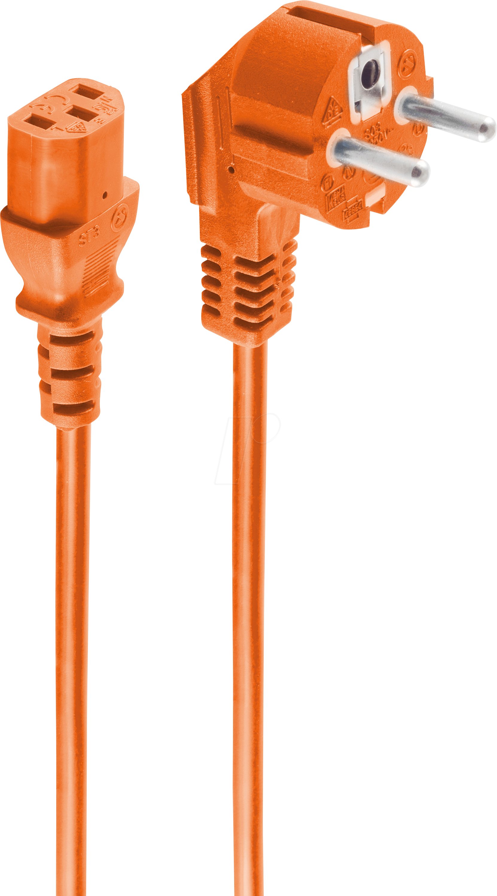 4017538000033 - SHVP BS09-05047 - Schutzkontakt 90° Kaltgerätebuchse orange 3m