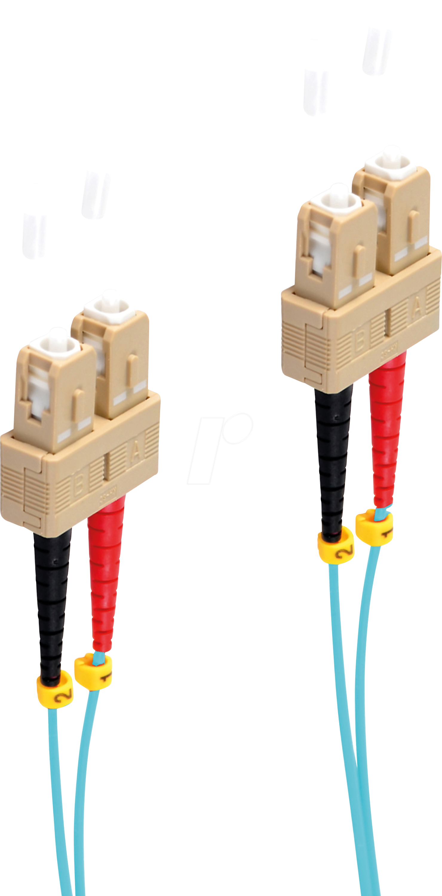 4017538010865 - SHVP BS77922-3 - LWL Patchkabel Duplex SC   SC 50 125µ OM3 aqua 2 m