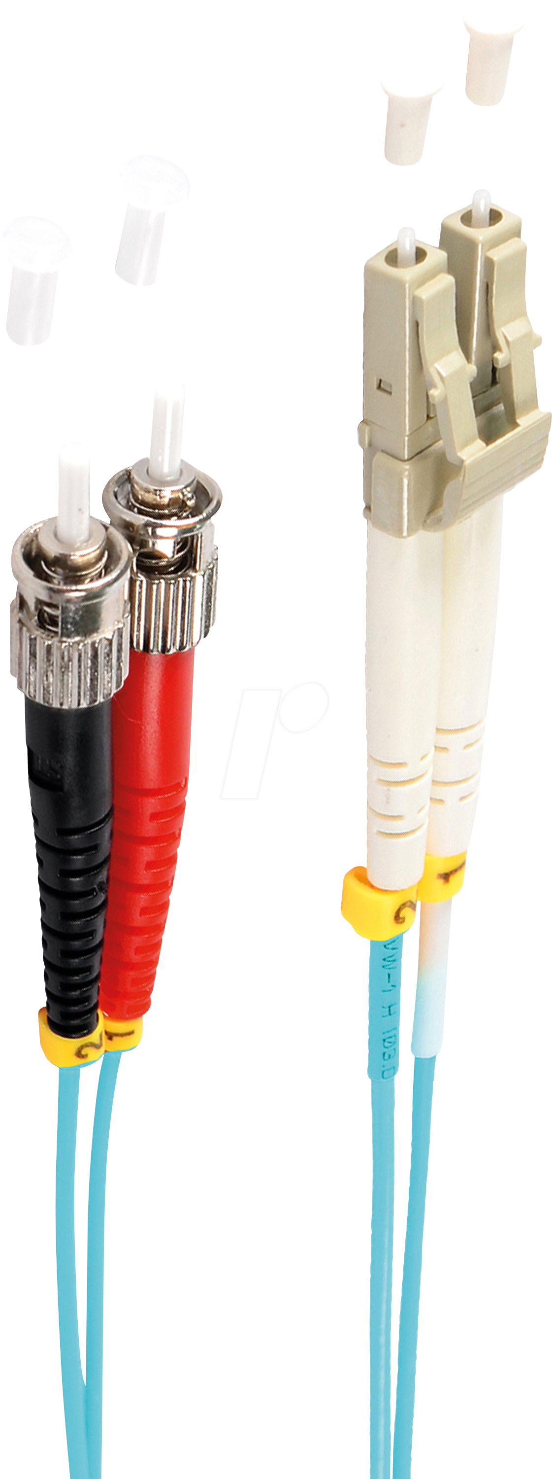 4017538014429 - SHVP BS77942-3 - LWL Patchkabel Duplex LC   ST 50 125µ OM3 aqua 2 m