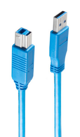 4017538042347 - SHVP BS77033 - USB 30 Kabel A Stecker auf B Stecker blau 3 m